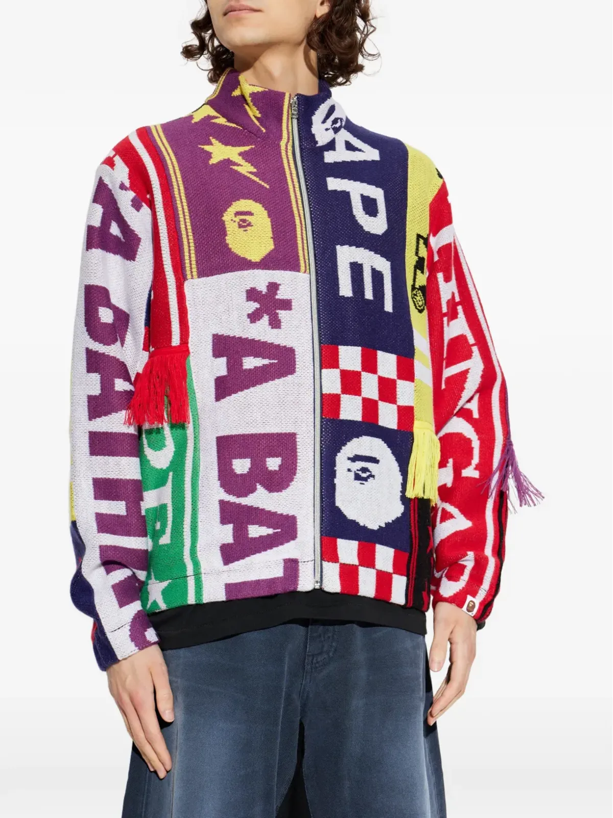 A BATHING APE® スカーフ柄トラックジャケット - 画像3