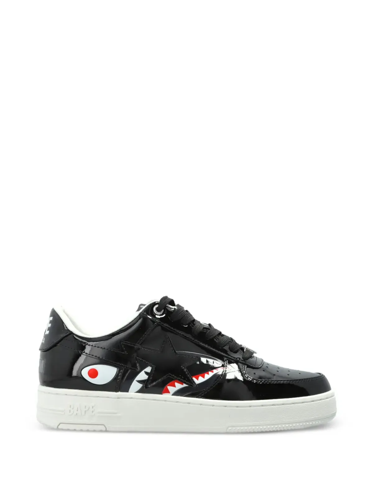A BATHING APE® シャークスター レザー スニーカー - 画像1