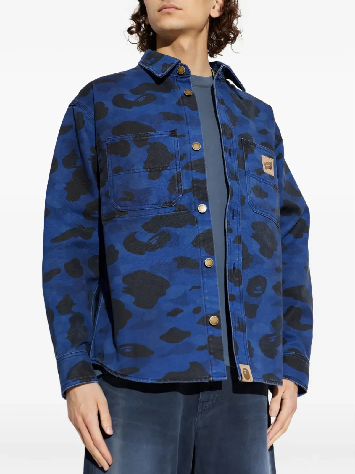 A BATHING APE® 1ST カモフラージュ ロゴパッチ シャツ - 画像3