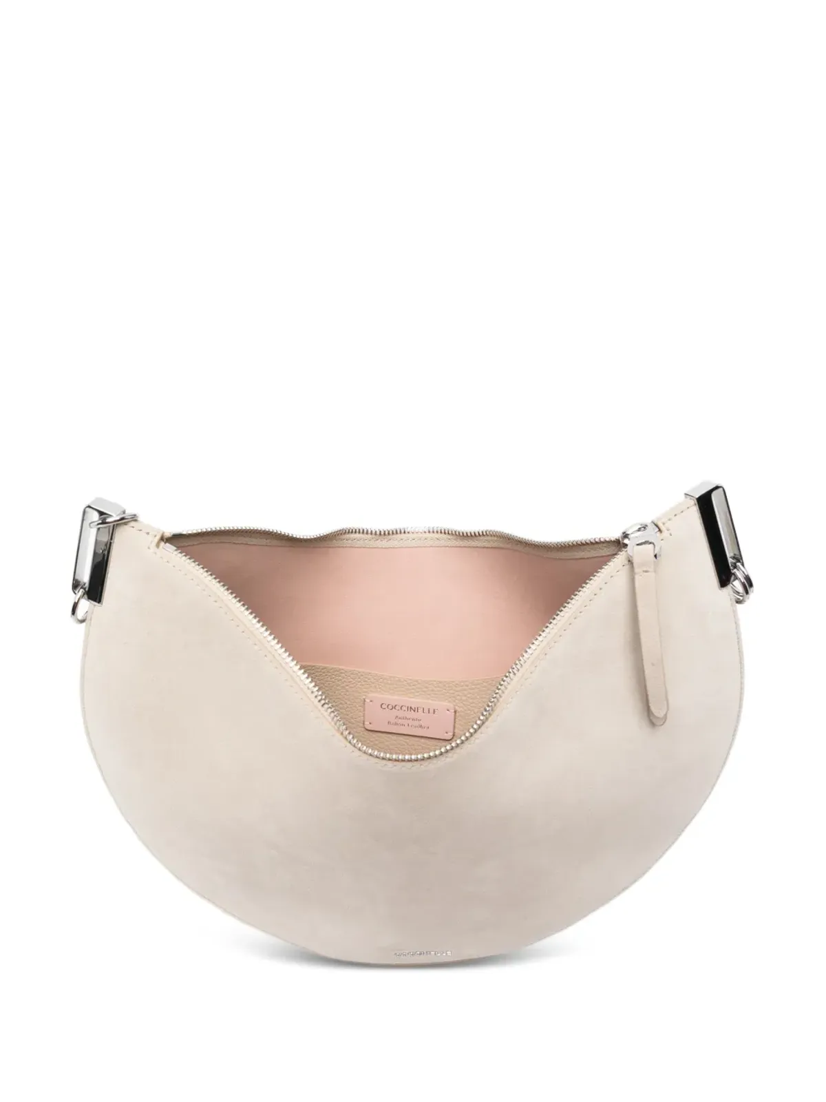 Coccinelle ジップファスナー付きスエードショルダーバッグ - 画像5