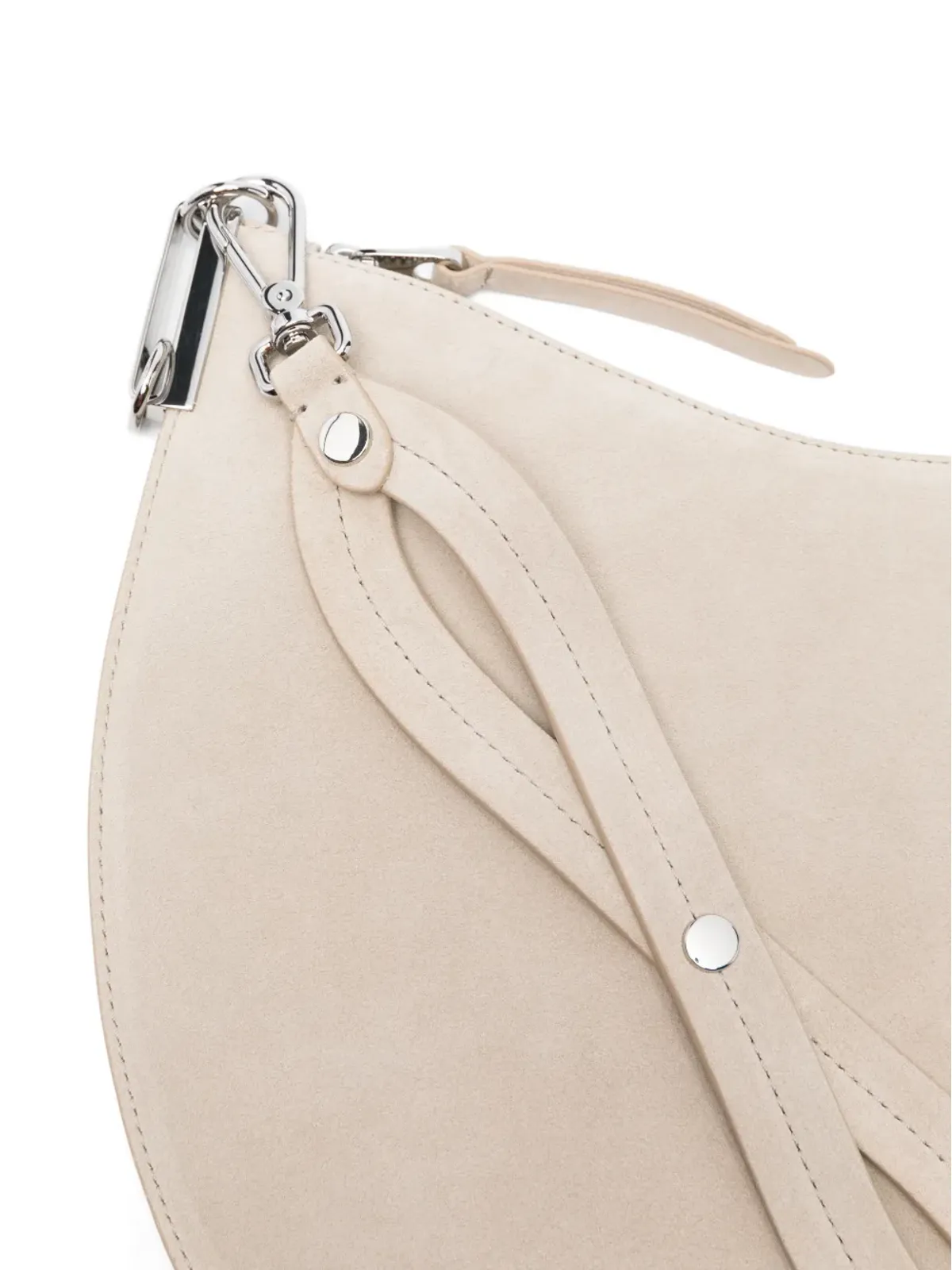 Coccinelle ジップファスナー付きスエードショルダーバッグ - 画像4