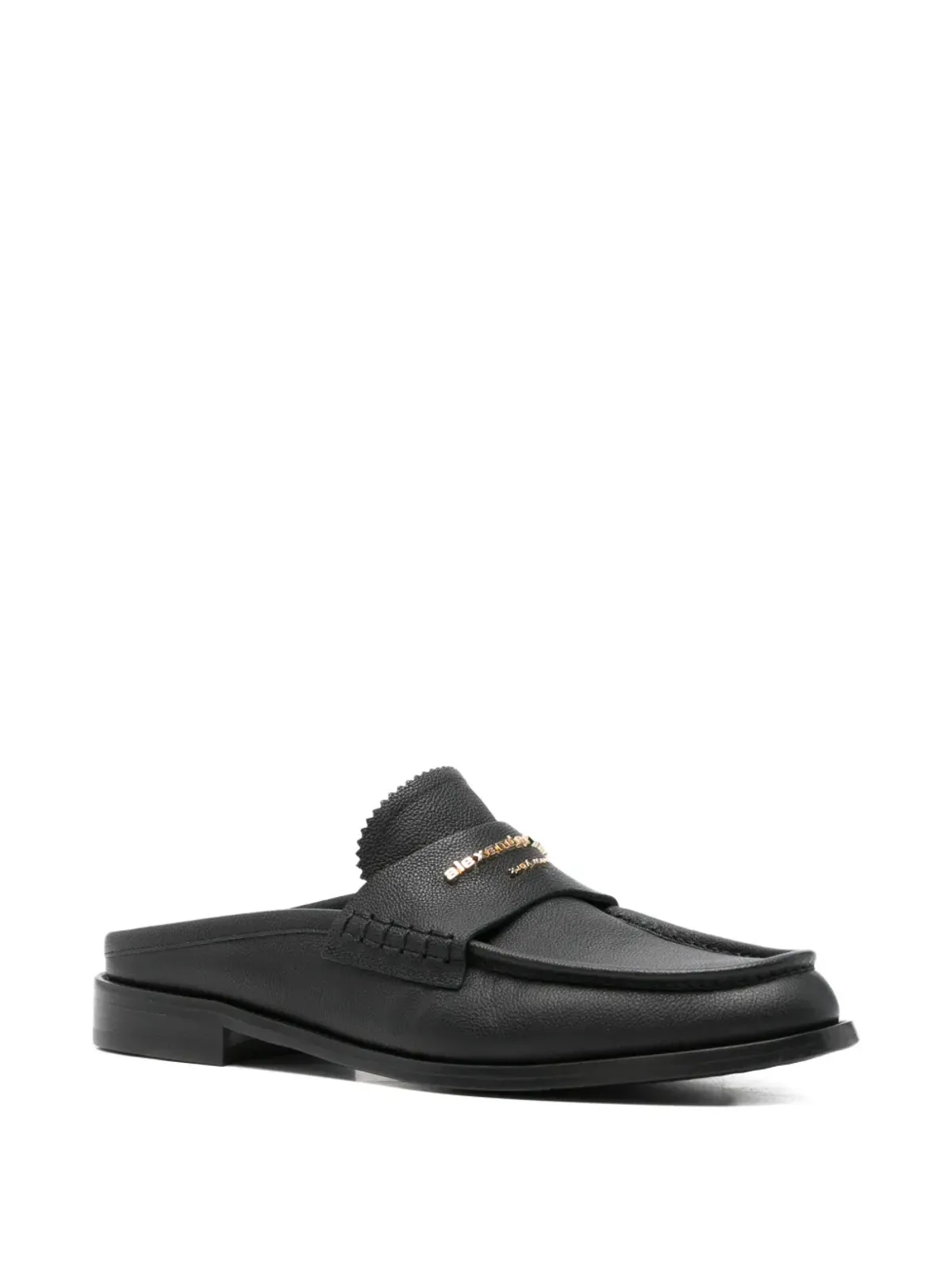 Pre-Owned Alexander Wang ロゴレタリングミュール - Black - 画像2