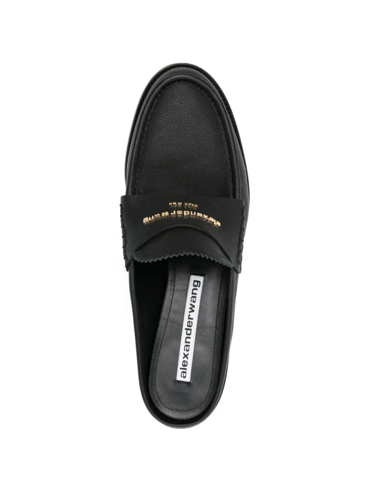 Pre-Owned Alexander Wang ロゴレタリングミュール - Black - 画像4
