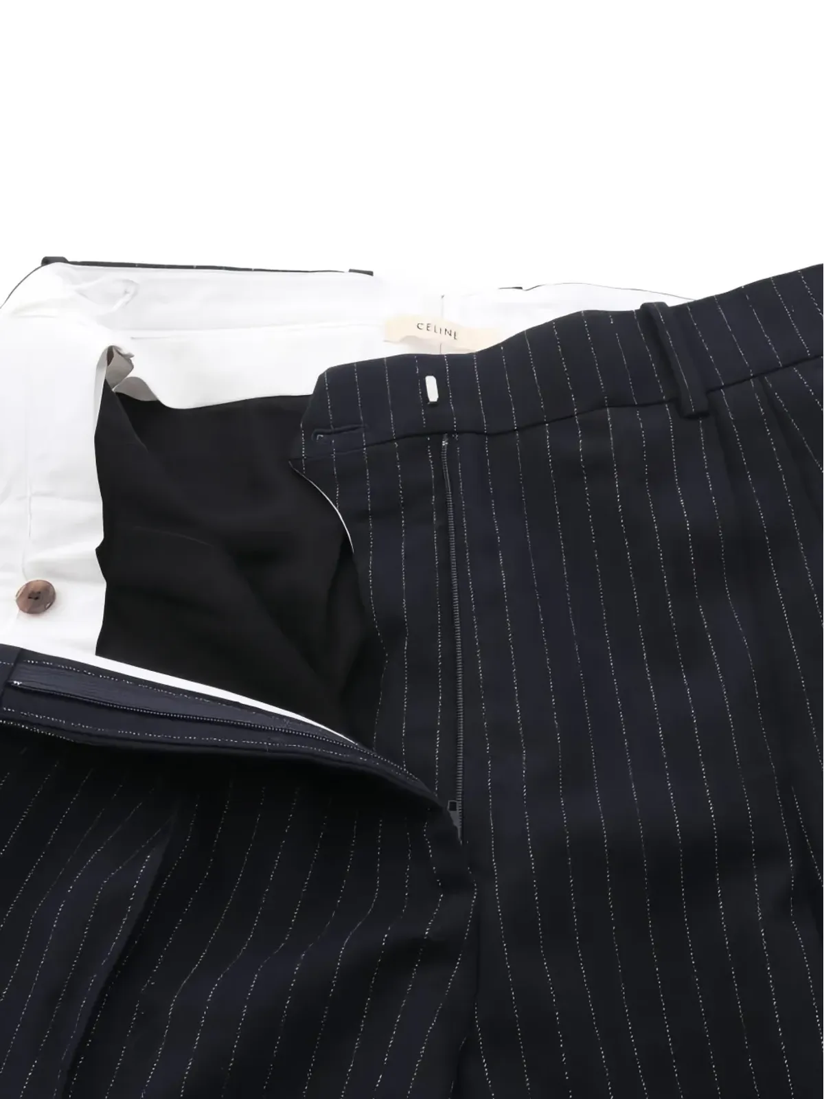 Celine Pre-Owned 2010年代 ストライプ ウールパンツ - 画像3
