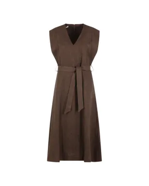 Glanshirt Lia V-neck belted dress - サムネイル1