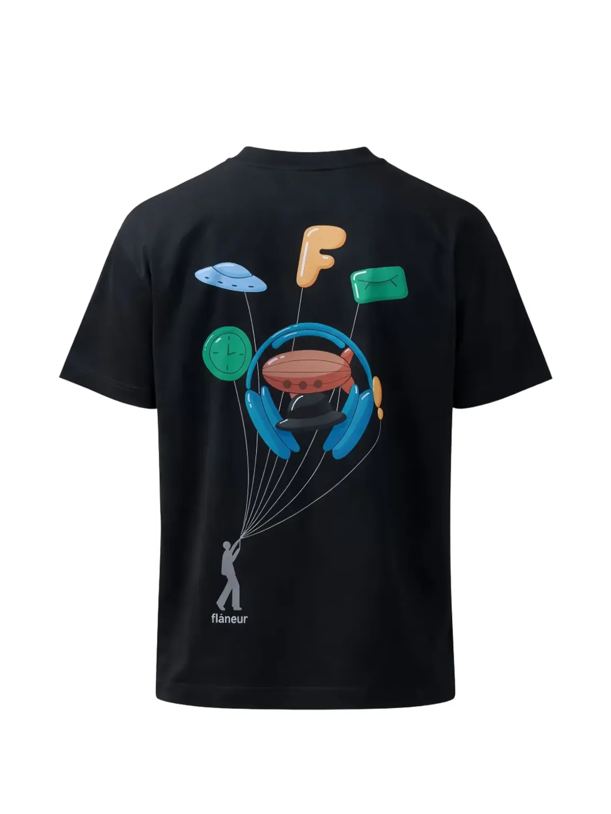 FLÂNEUR Inflatables T-shirt - Black - 画像2