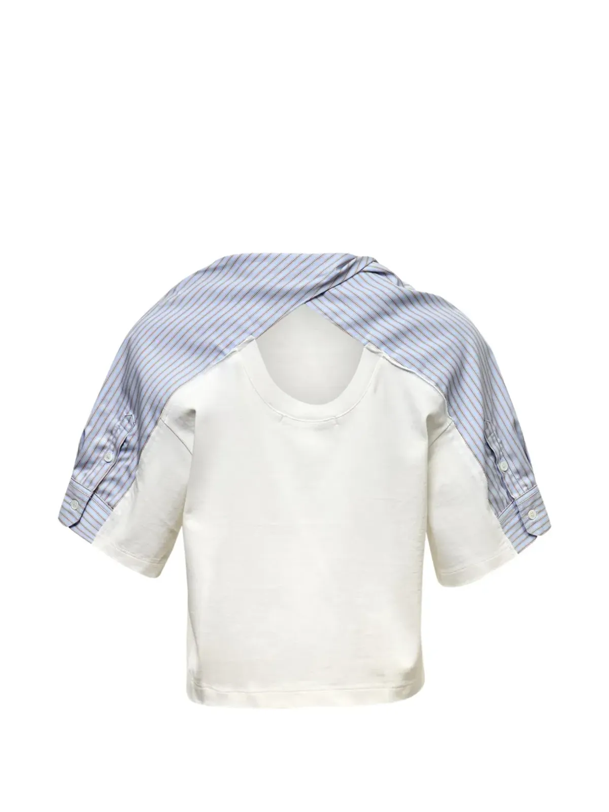 RE CODE ツイストストライプバックTシャツ - 画像2