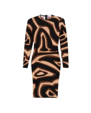 PUCCI Pre-Owned Labirinto wave-print dress Labirintoウェーブプリントドレス（ブラック） - サムネイル1