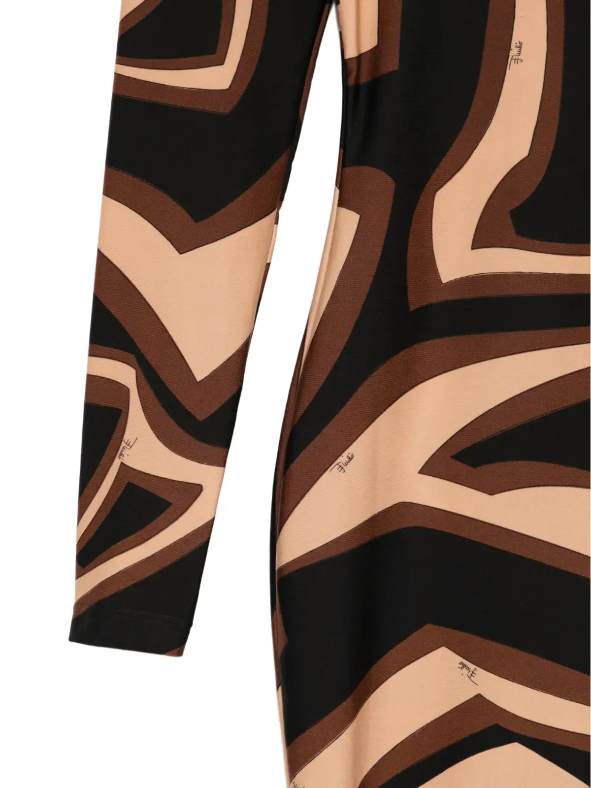 PUCCI Pre-Owned Labirinto wave-print dress Labirintoウェーブプリントドレス（ブラック） - 画像3