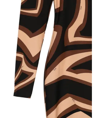 PUCCI Pre-Owned Labirinto wave-print dress Labirintoウェーブプリントドレス（ブラック） - サムネイル3