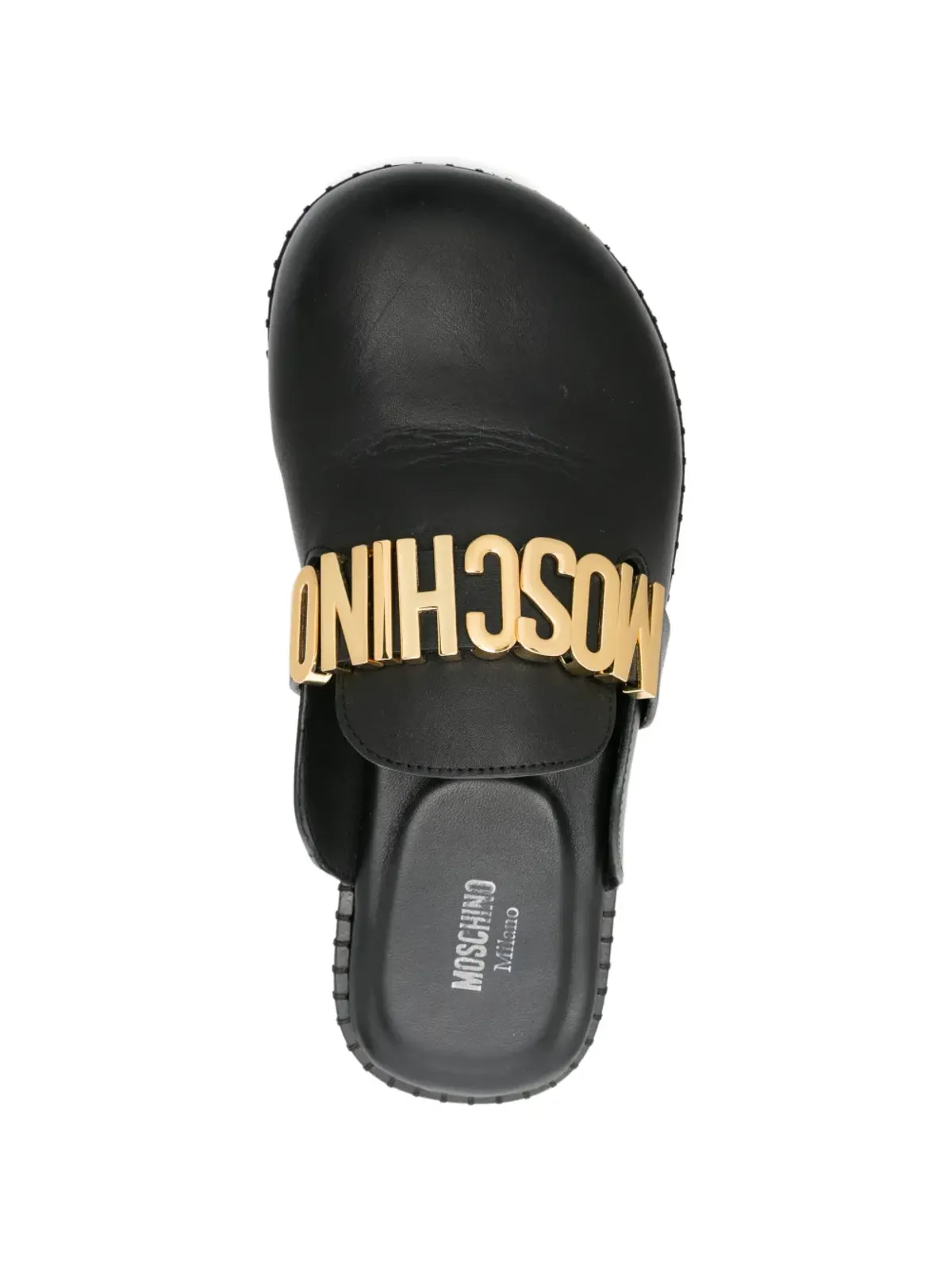 Moschino Pre-Owned レザー ミュール - 画像4