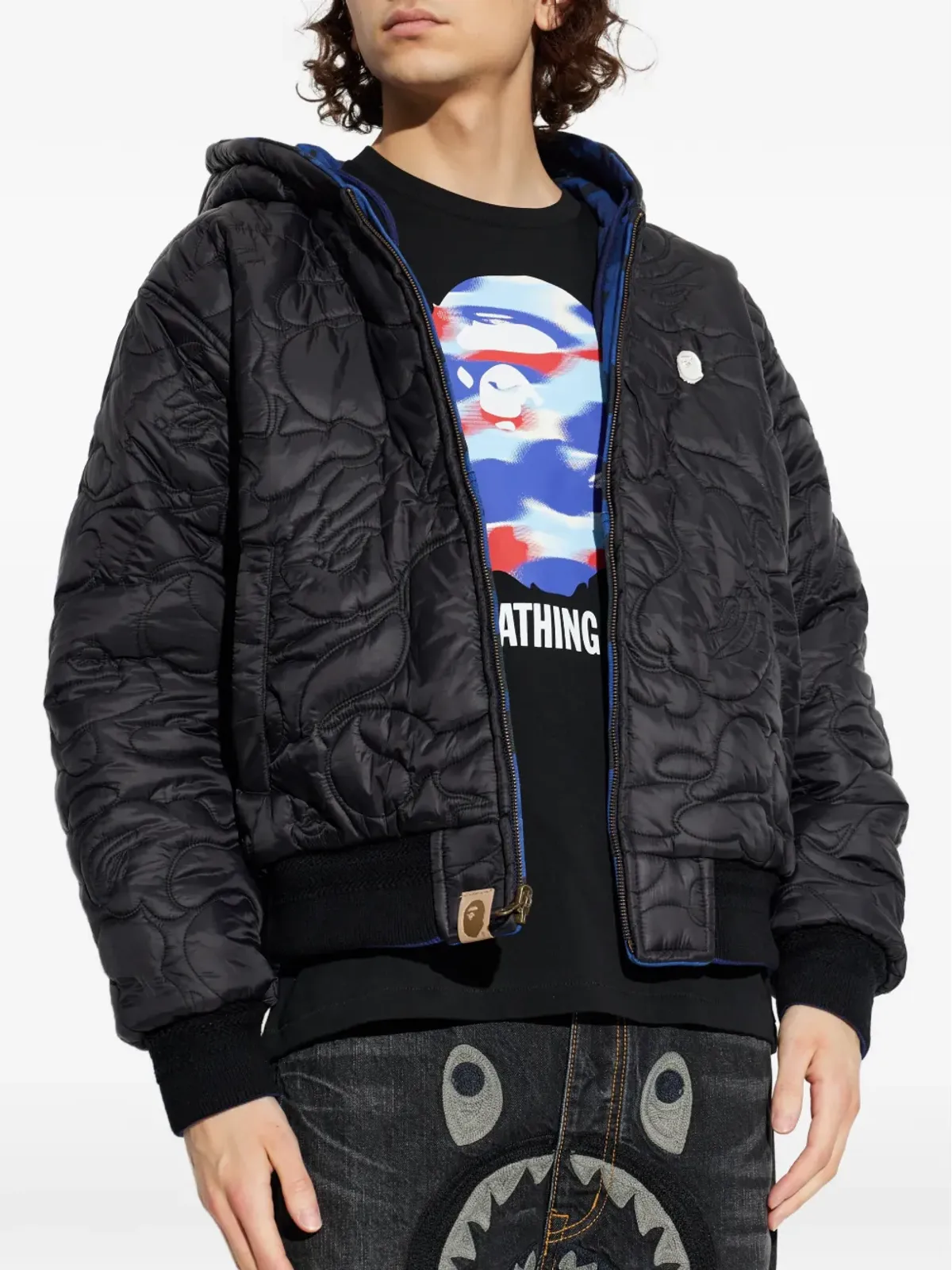 A BATHING APE® 迷彩プリントフードジャケット - 画像4