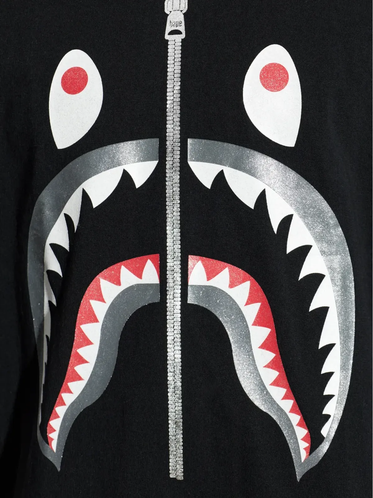 A BATHING APE® シャークグラフィックTシャツ ブラック - 画像5