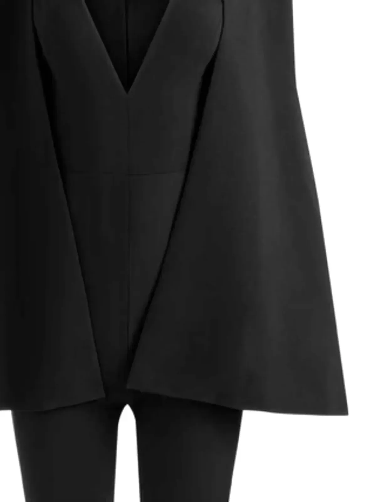 alice + olivia ノヴァ深Vネック ケープ付きジャンプスーツ セット（セット売り） - ブラック - 画像2