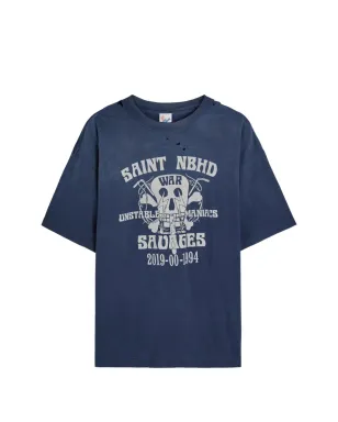 SAINT MXXXXXX x Neighbourhood グラフィックプリント Tシャツ - ブルー - サムネイル1