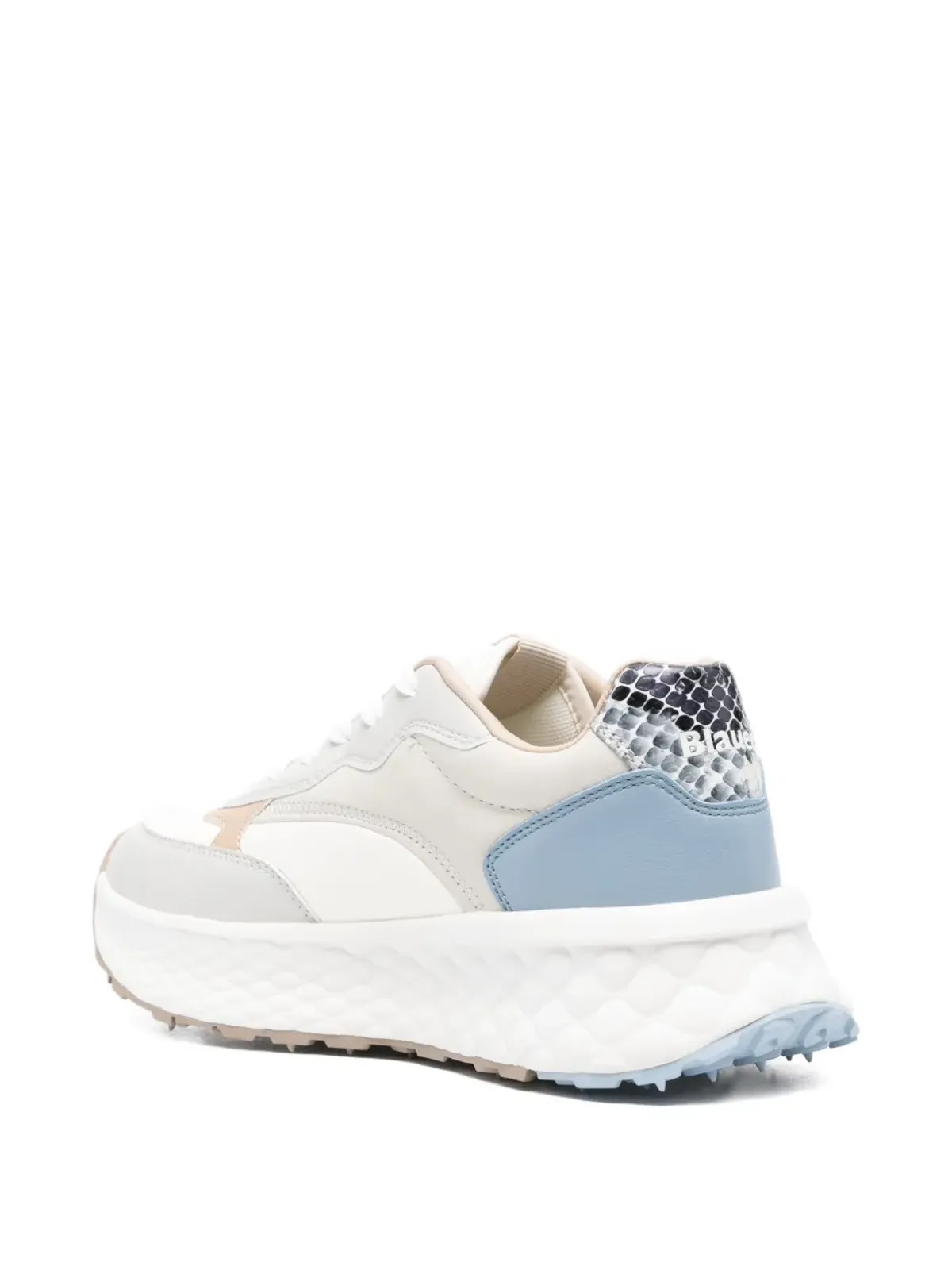 Blauer アップリケ付きレースアップスニーカー - 画像3