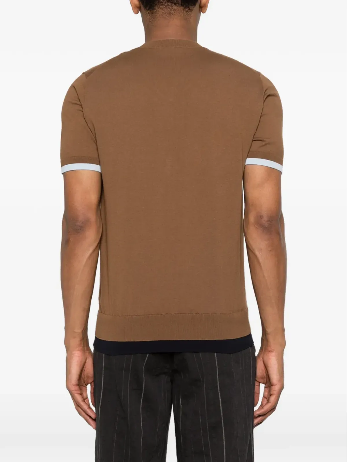Paolo Pecora Vネック パネルドTシャツ - 画像4