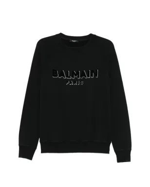 Balmain Pre-Owned ロゴプリント クルーネック スウェットシャツ - サムネイル1