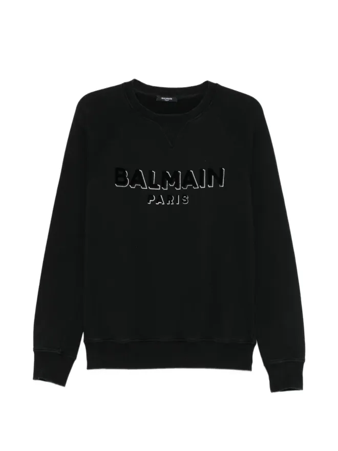 Balmain Pre-Owned Balmain Pre-Owned ロゴプリント クルーネック スウェットシャツの商品画像