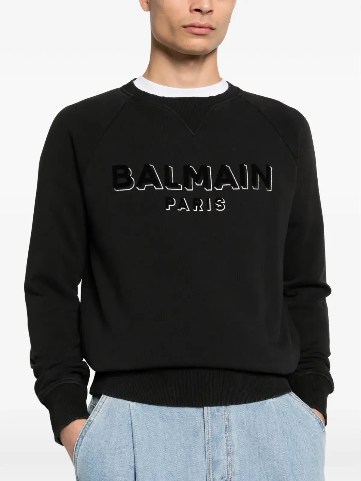 Balmain Pre-Owned ロゴプリント クルーネック スウェットシャツ - 画像5