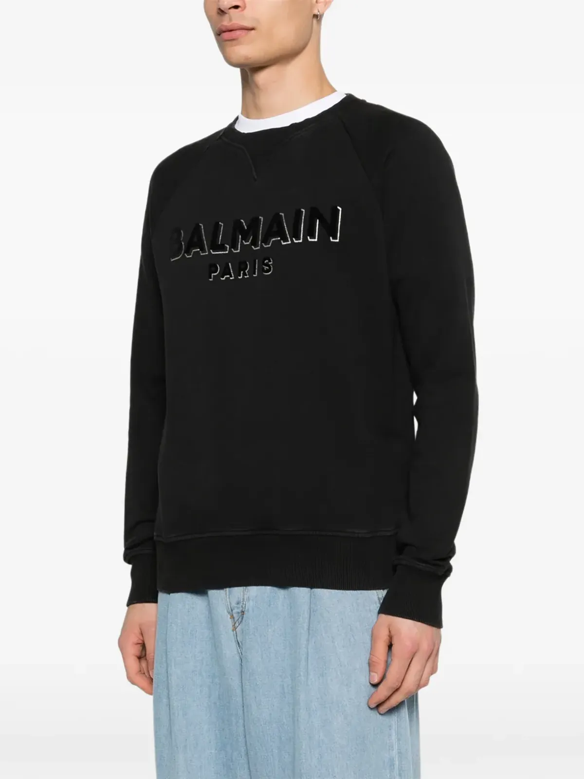 Balmain Pre-Owned ロゴプリント クルーネック スウェットシャツ - 画像3