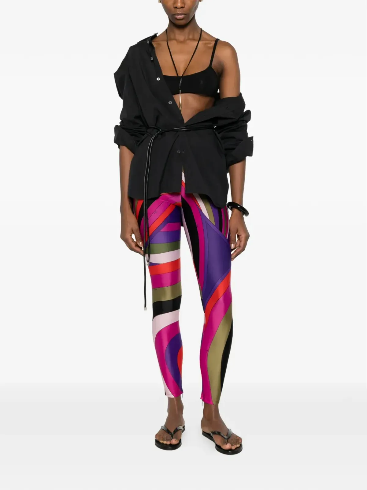 PUCCI Pre-Owned アブストラクトプリントレギンス - 画像2