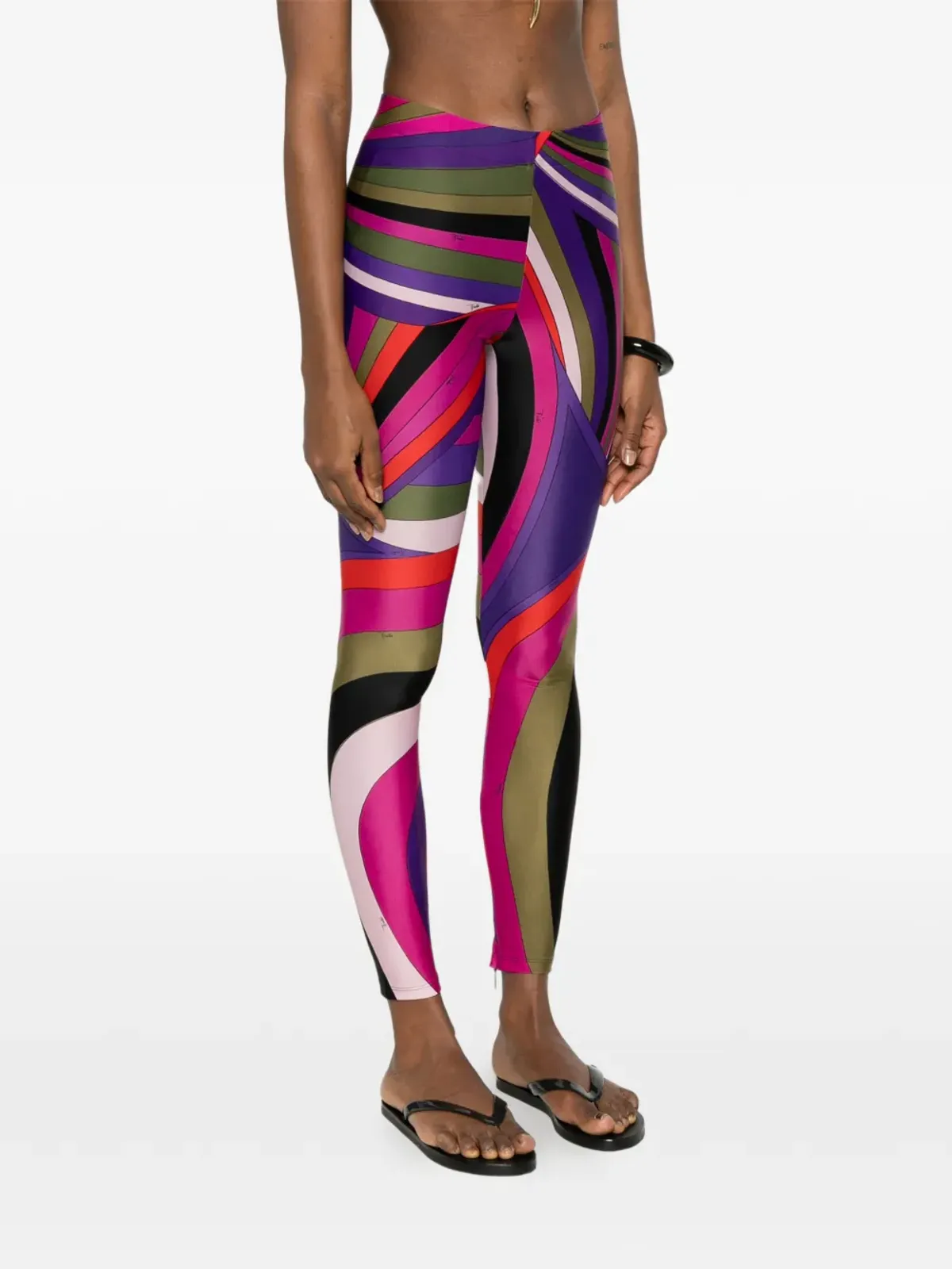 PUCCI Pre-Owned アブストラクトプリントレギンス - 画像3