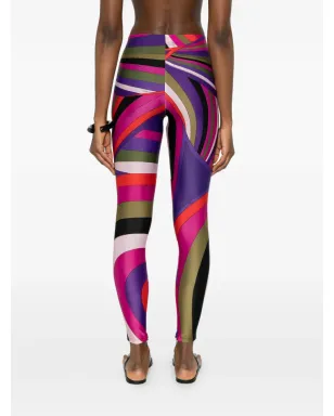 PUCCI Pre-Owned アブストラクトプリントレギンス - サムネイル4