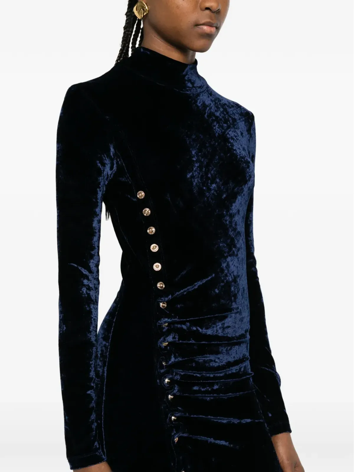 Paco Rabanne Pre-Owned button-detail dress - Blue - 画像5