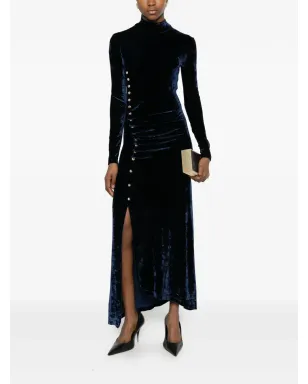 Paco Rabanne Pre-Owned button-detail dress - Blue - サムネイル2