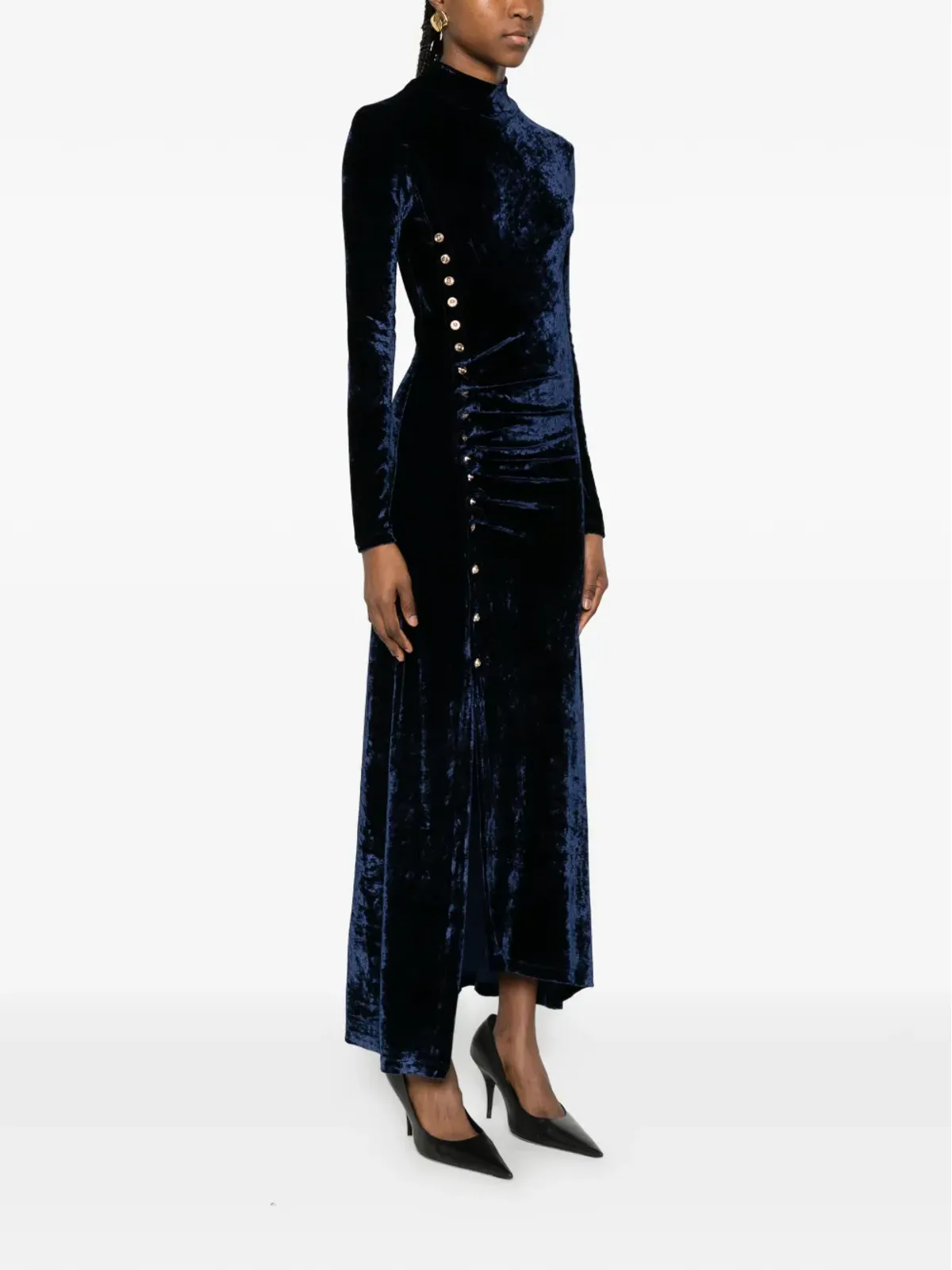 Paco Rabanne Pre-Owned button-detail dress - Blue - 画像3