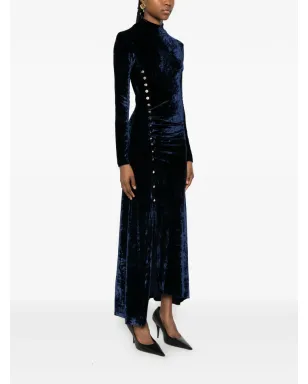 Paco Rabanne Pre-Owned button-detail dress - Blue - サムネイル3