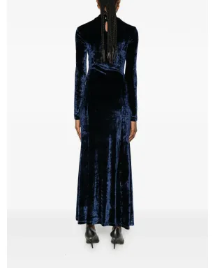 Paco Rabanne Pre-Owned button-detail dress - Blue - サムネイル4