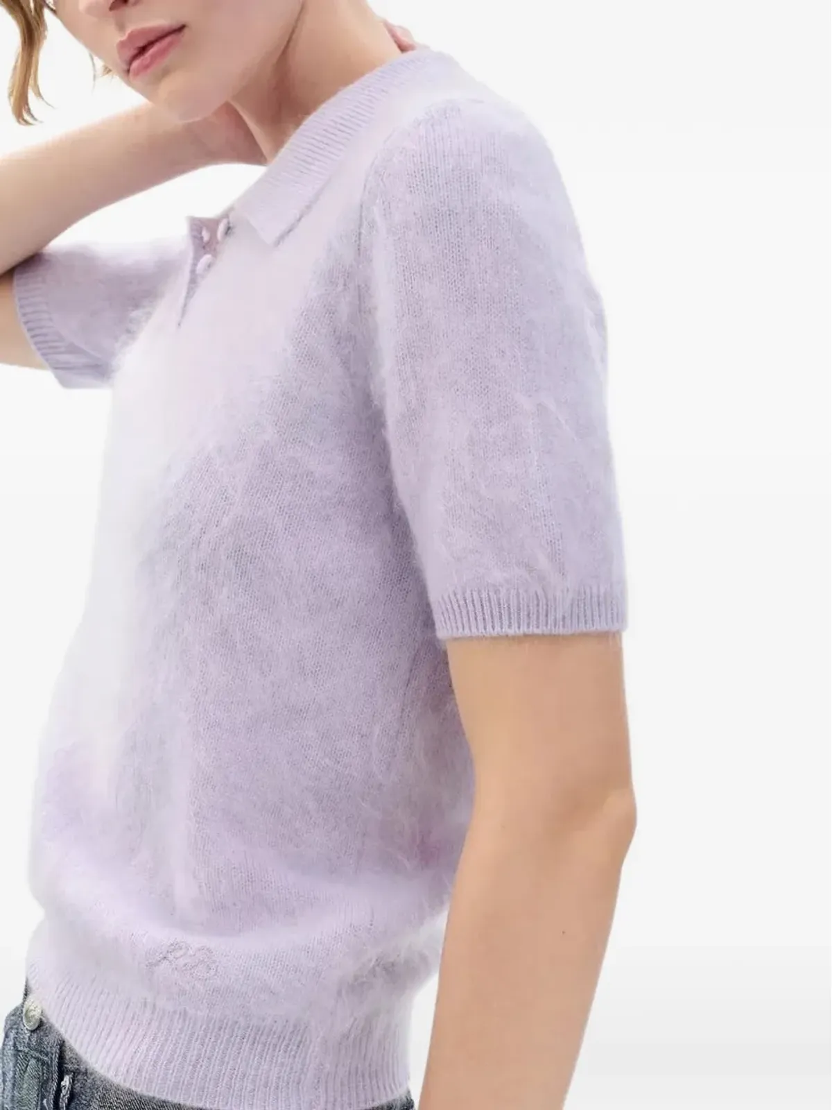 rag & bone Jada ブラッシュドカシミア ポロシャツ - 画像3