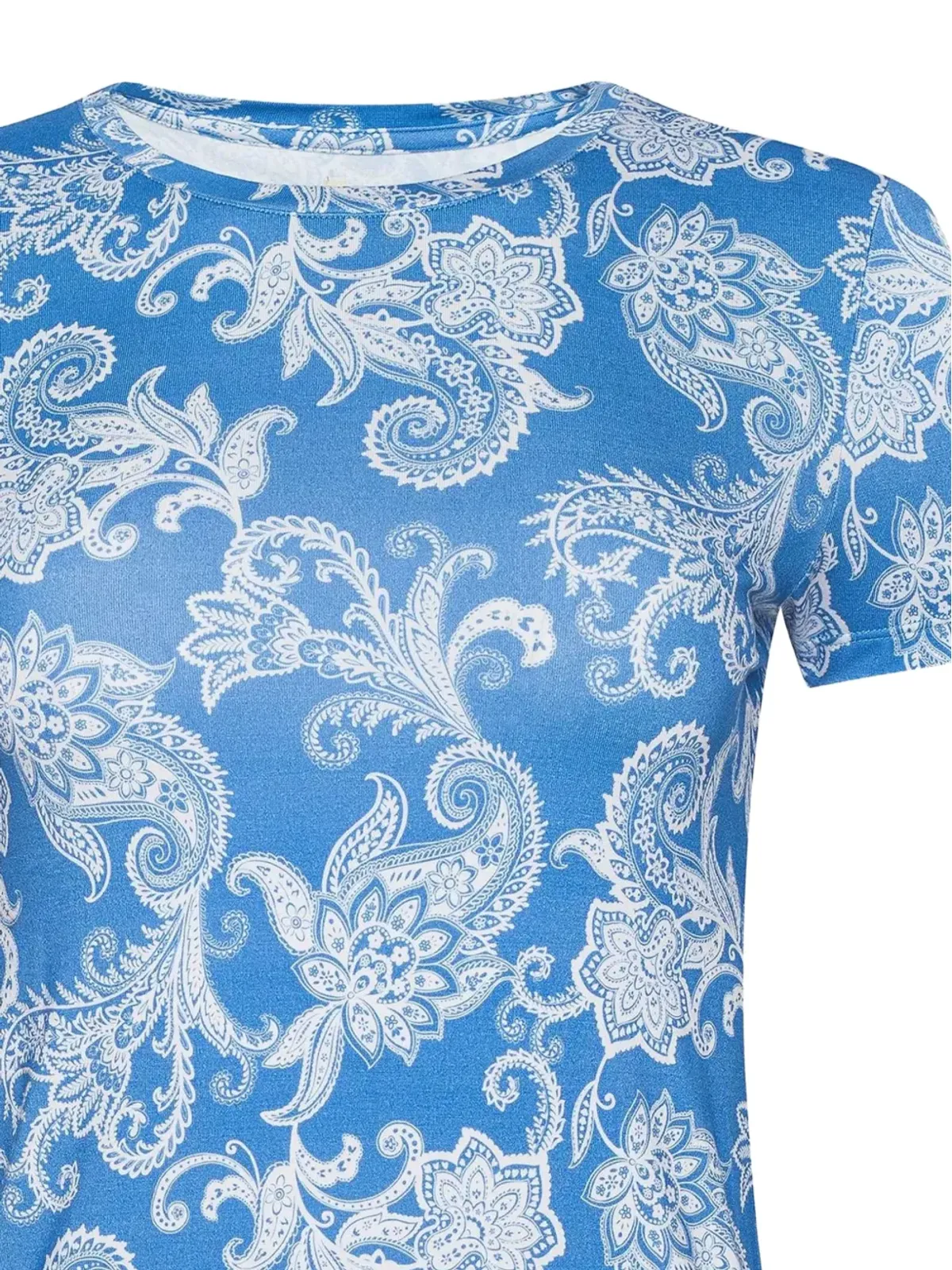 L'Agence ペイズリー柄 クルーネック Tシャツ - 画像2