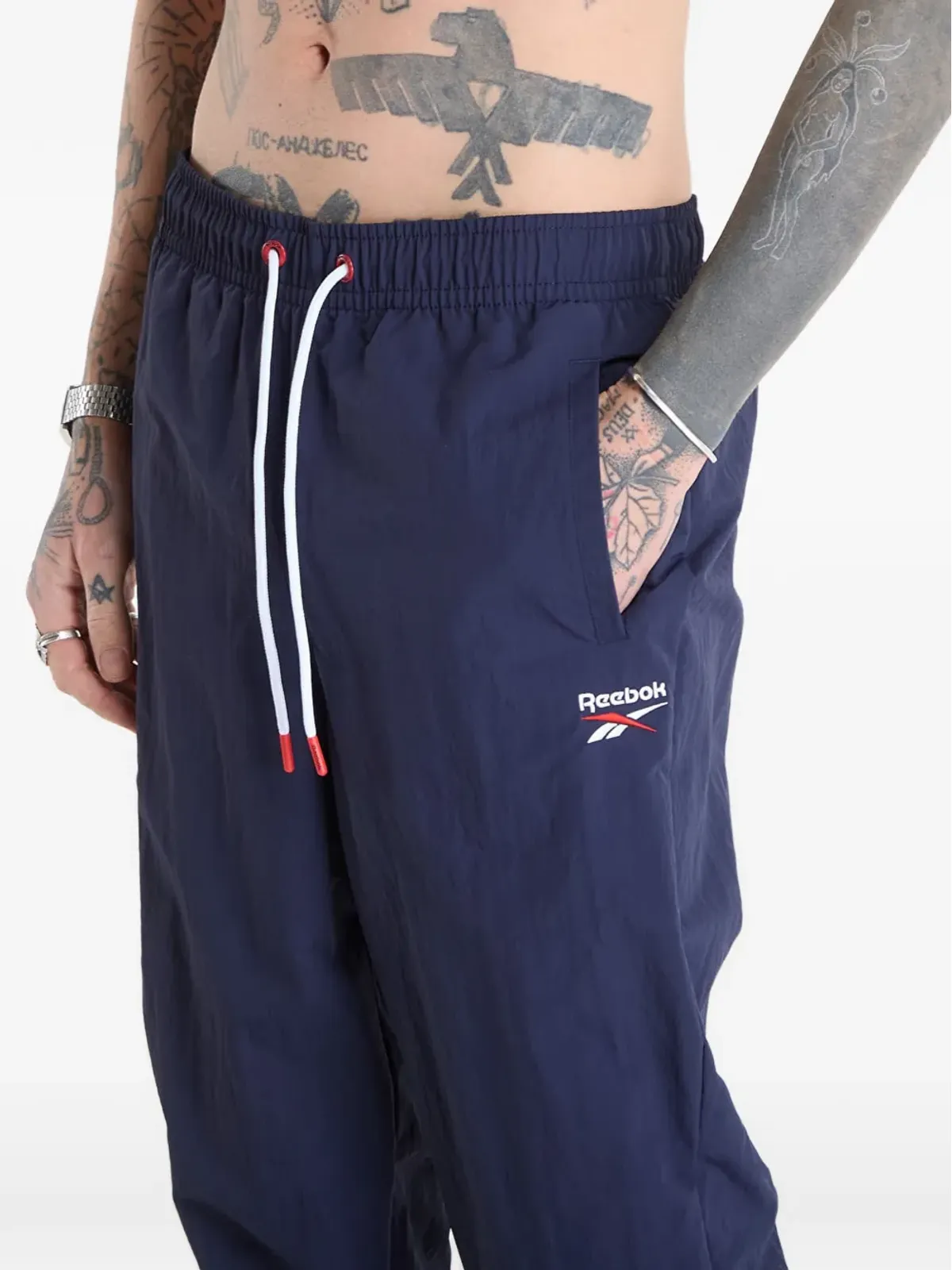 Reebok ドローコード トラックパンツ ブルー - 画像3