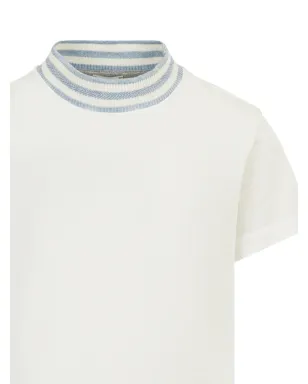 Eleventy Kids striped funnel neck T-shirt - Neutrals - サムネイル2