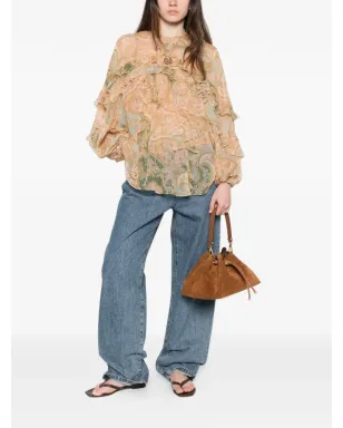 ZIMMERMANN Luna Flutter ラッフルペイズリーブラウス - ニュートラルカラー - サムネイル2
