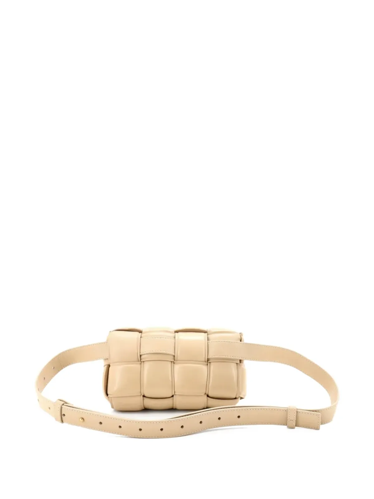 Bottega Veneta Vintage カセット型パッド入りイントレッチャートレザー ベルトバッグ - 画像2