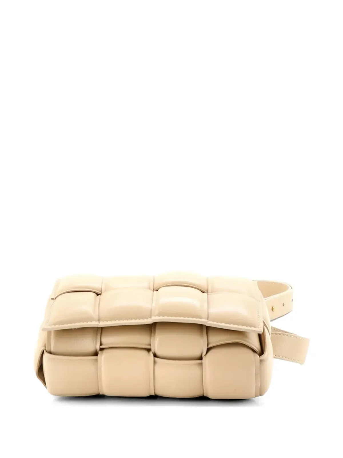 Bottega Veneta Vintage カセット型パッド入りイントレッチャートレザー ベルトバッグ - 画像4