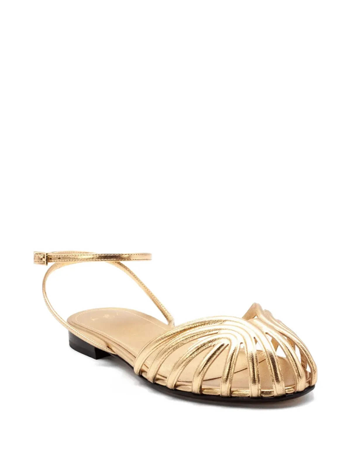 Alevì Aura strappy flat pumps - Gold - 画像2