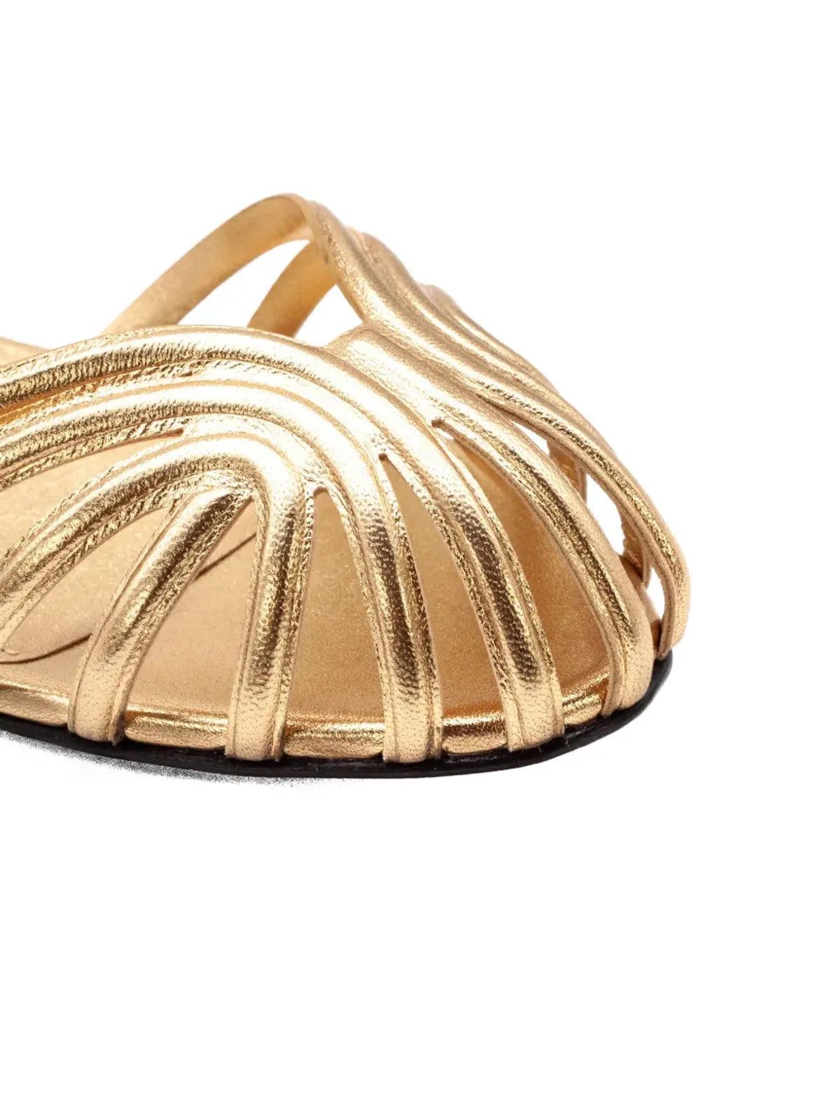 Alevì Aura strappy flat pumps - Gold - 画像4