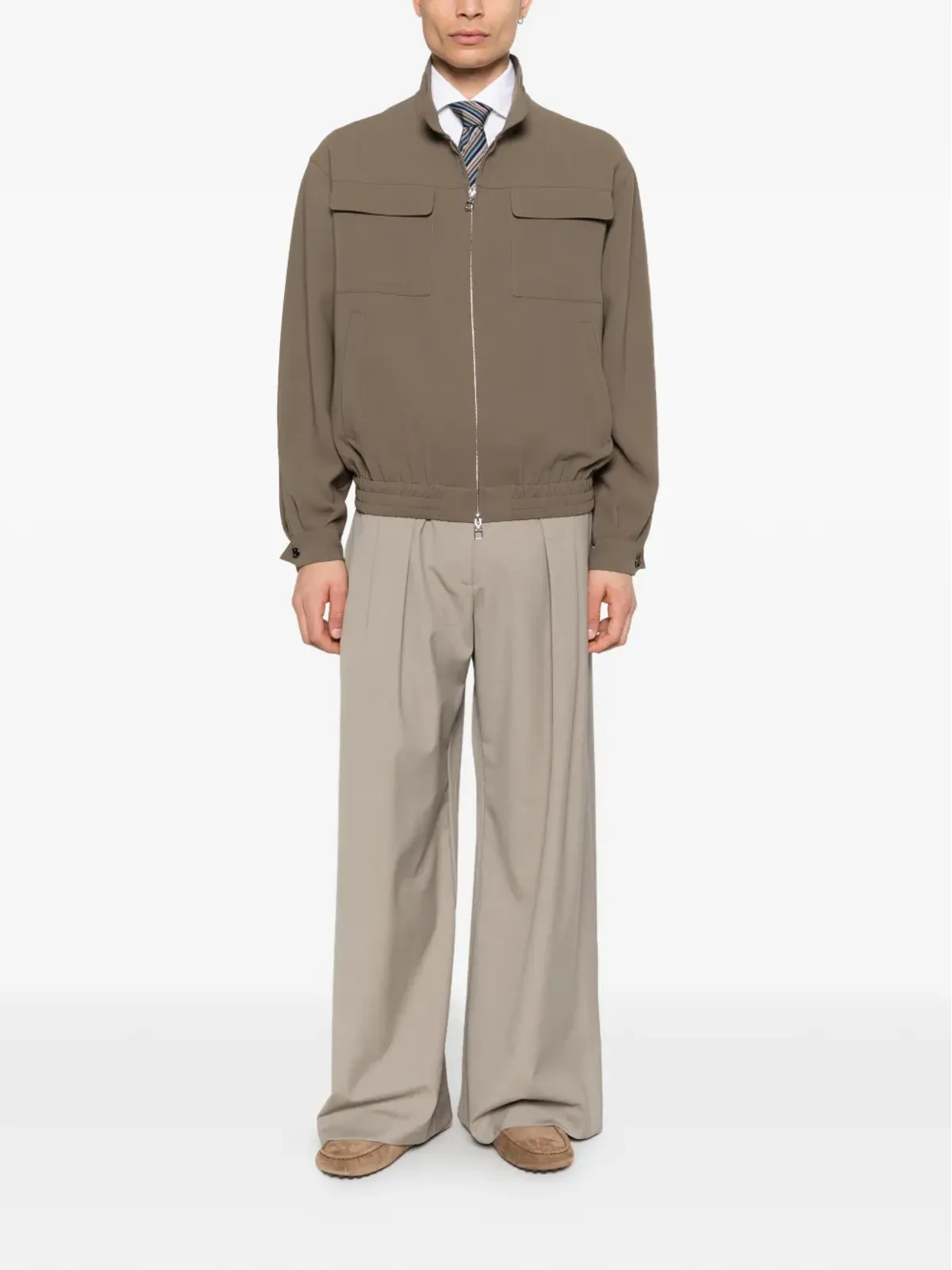 Montecore zip patch pocket jacket - Green - 画像2