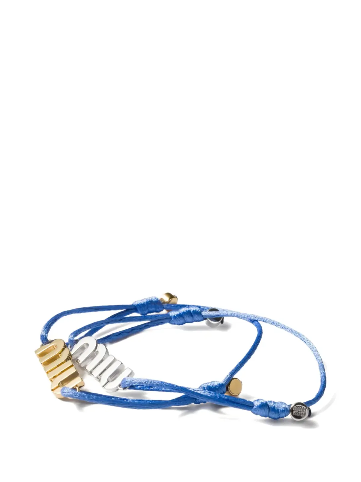Miu Miu cord and metal bracelets - Gold - 画像2