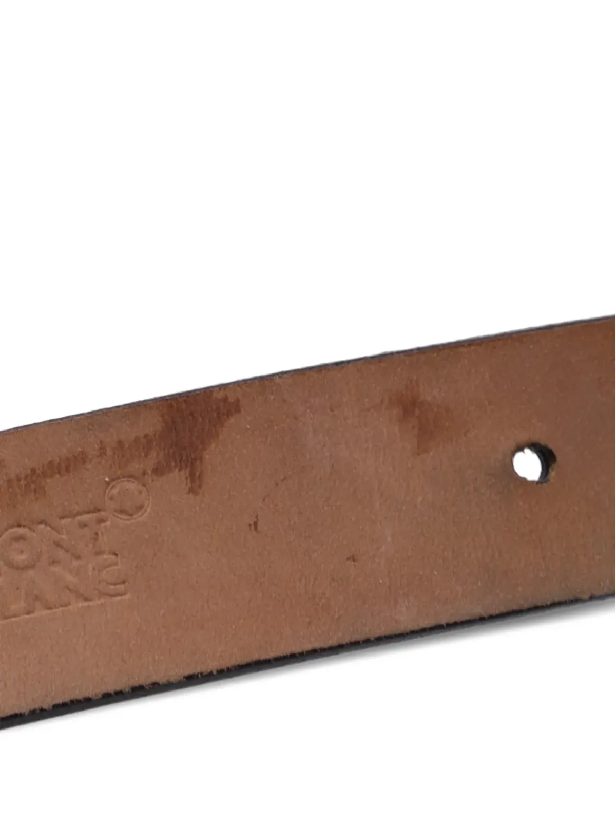 Montblanc logo-buckle leather belt - Black - 画像5