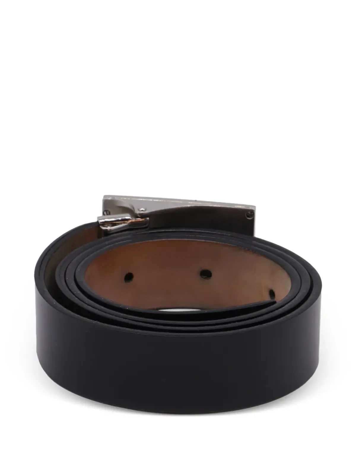 Montblanc logo-buckle leather belt - Black - 画像2