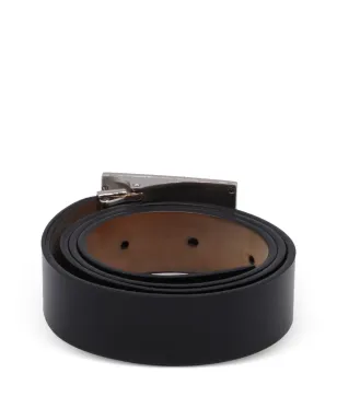 Montblanc logo-buckle leather belt - Black - サムネイル2