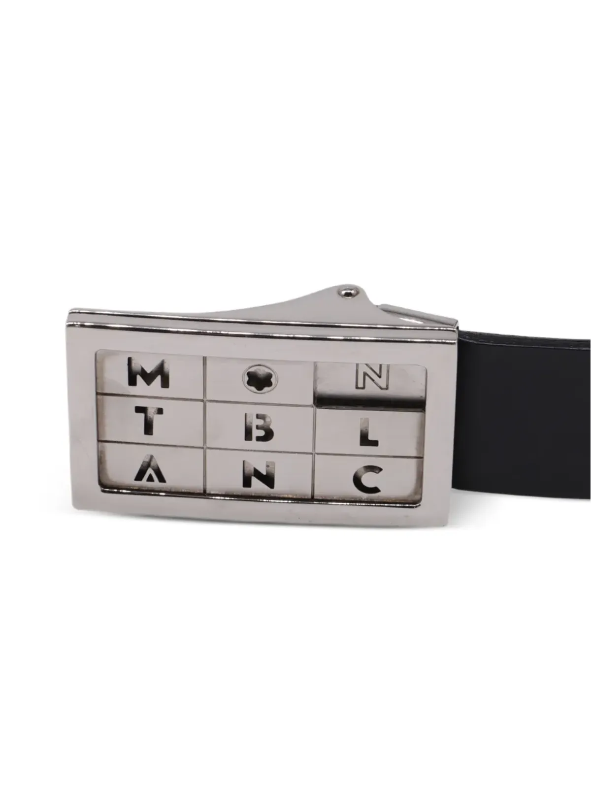 Montblanc logo-buckle leather belt - Black - 画像4