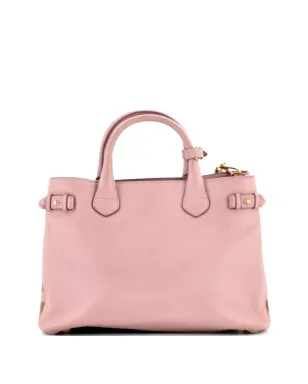 Burberry Pre-Owned バナー トート レザーとハウスチェック柄 キャンバス サッチェル - サムネイル2