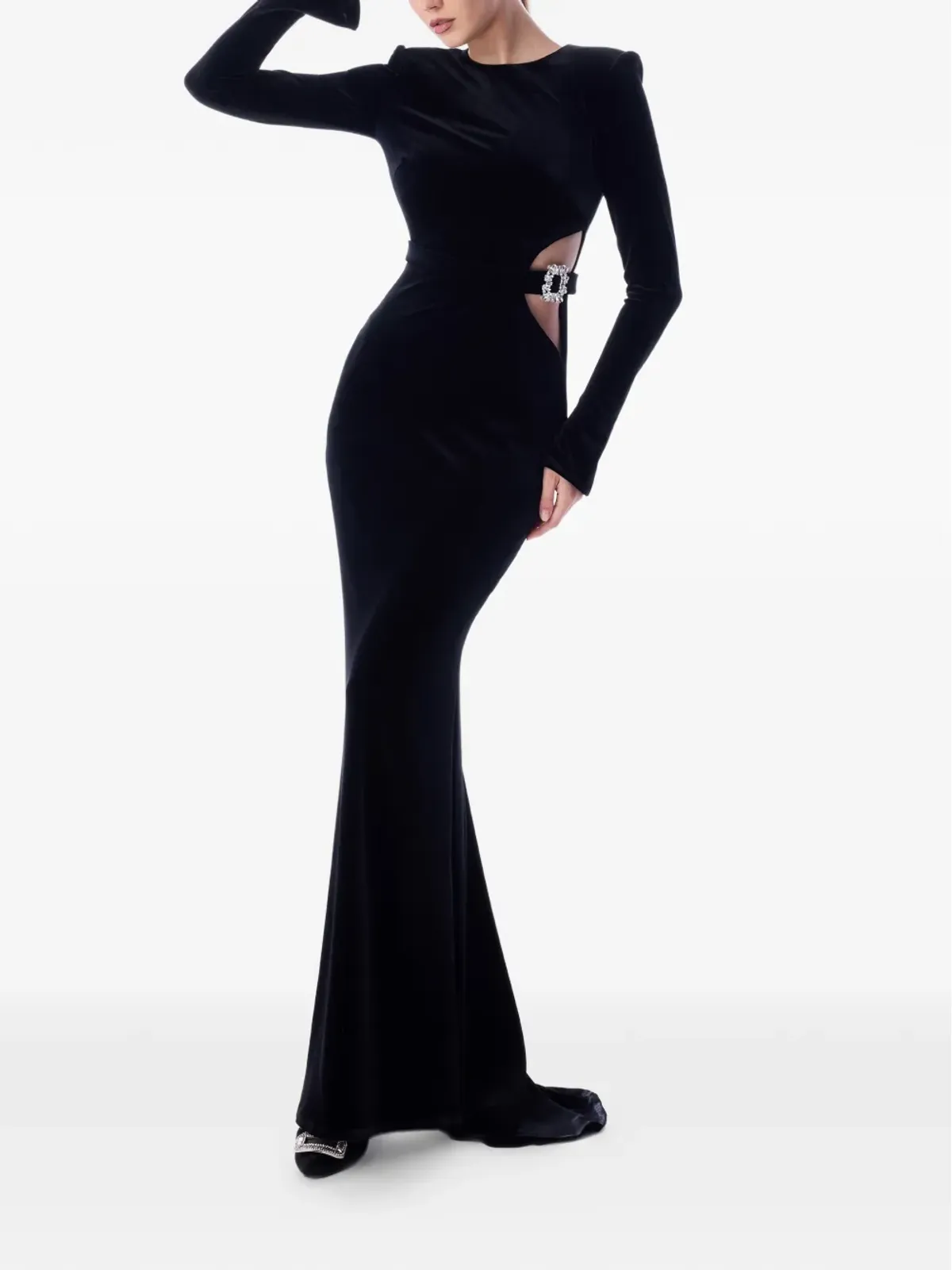 IMROSKA Self Portrait buckle-detail cut-out maxi dress - 画像2